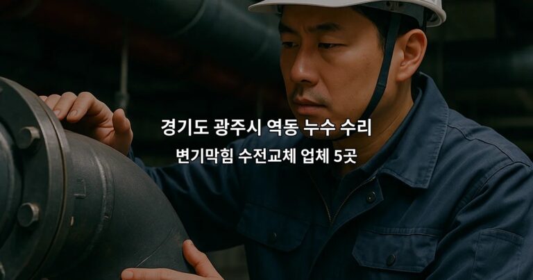 경기도 광주시 역동 누수 수리 변기막힘 수전교체 업체 5곳