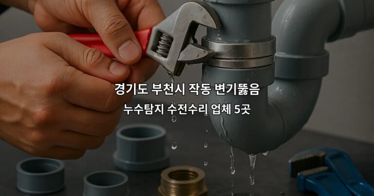 경기도 부천시 작동 변기뚫음 누수탐지 수전수리 업체 5곳