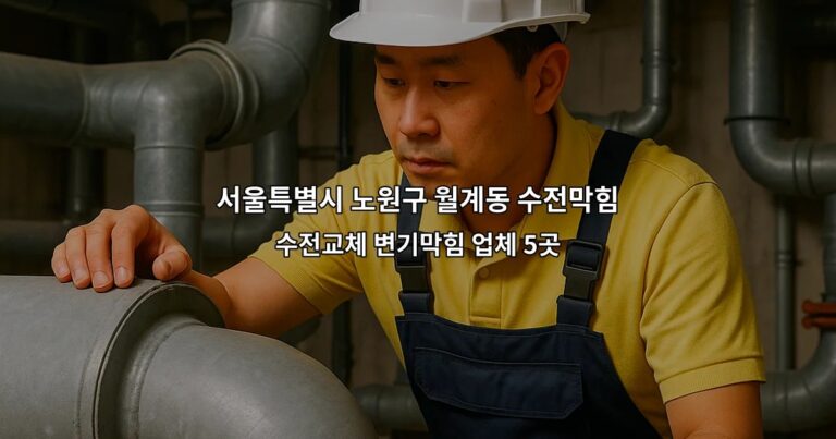 서울특별시 노원구 월계동 수전막힘 수전교체 변기막힘 업체 5곳